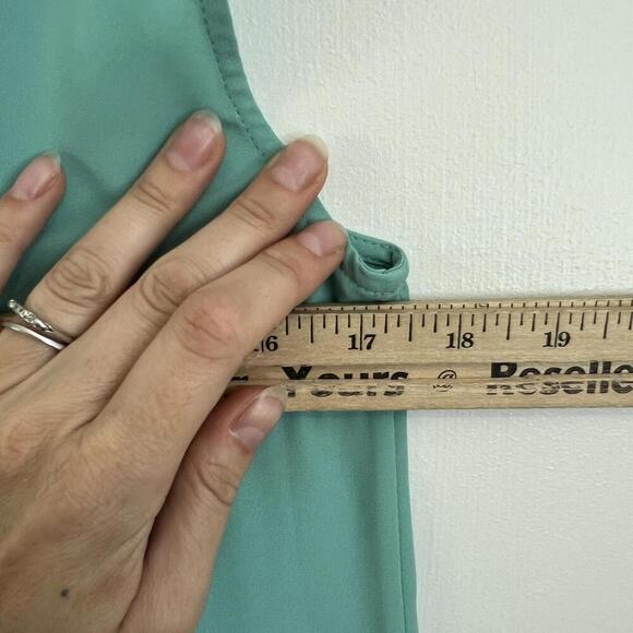 No Brand Women's Small Aqua Blue Sleeveless Hi Low Midi Dress Draped Cover Up - Picture 7 of 12